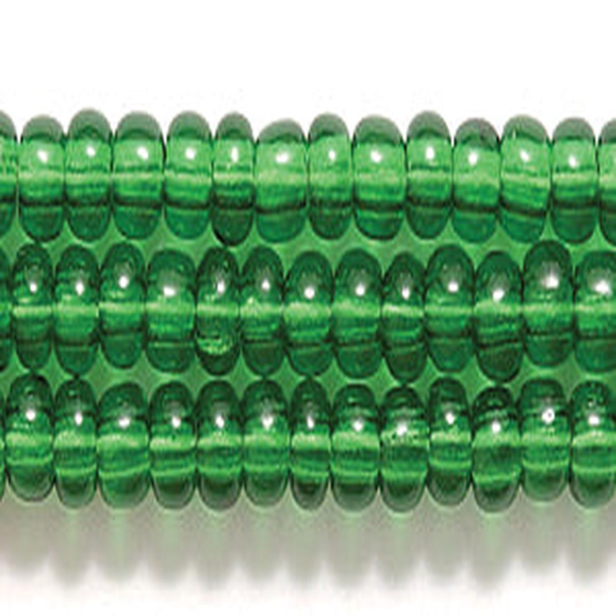 8SB283: CZ Seed Bead TR Medium  Green 8/0 6HK