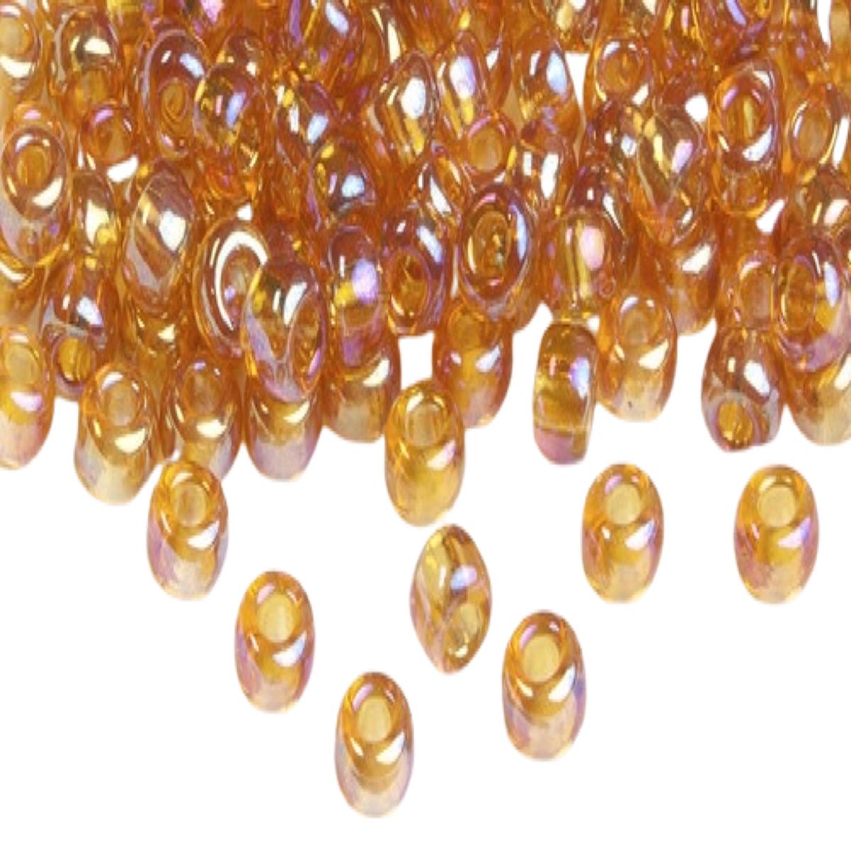 Transparent Gold AB Glass Beads