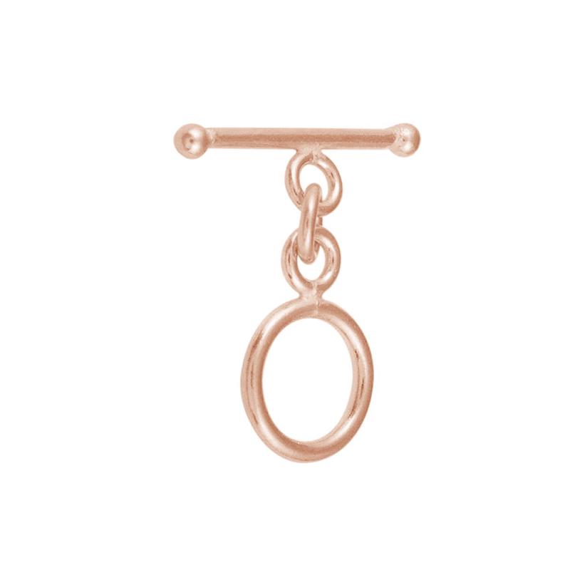 TRG-149 Rose Gold Overlay Toggle Clasp  Oval Loop with Smooth Bar Handcrafted in India