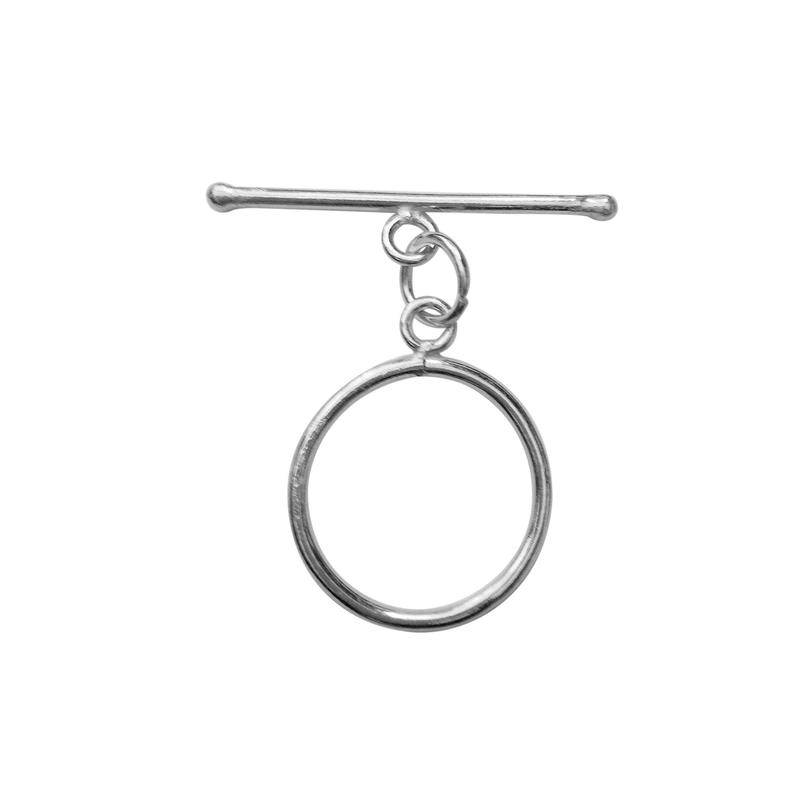 TSF-166 Silver Overlay Simple Toggle Clasp  Bulk Jewelry Findings from India