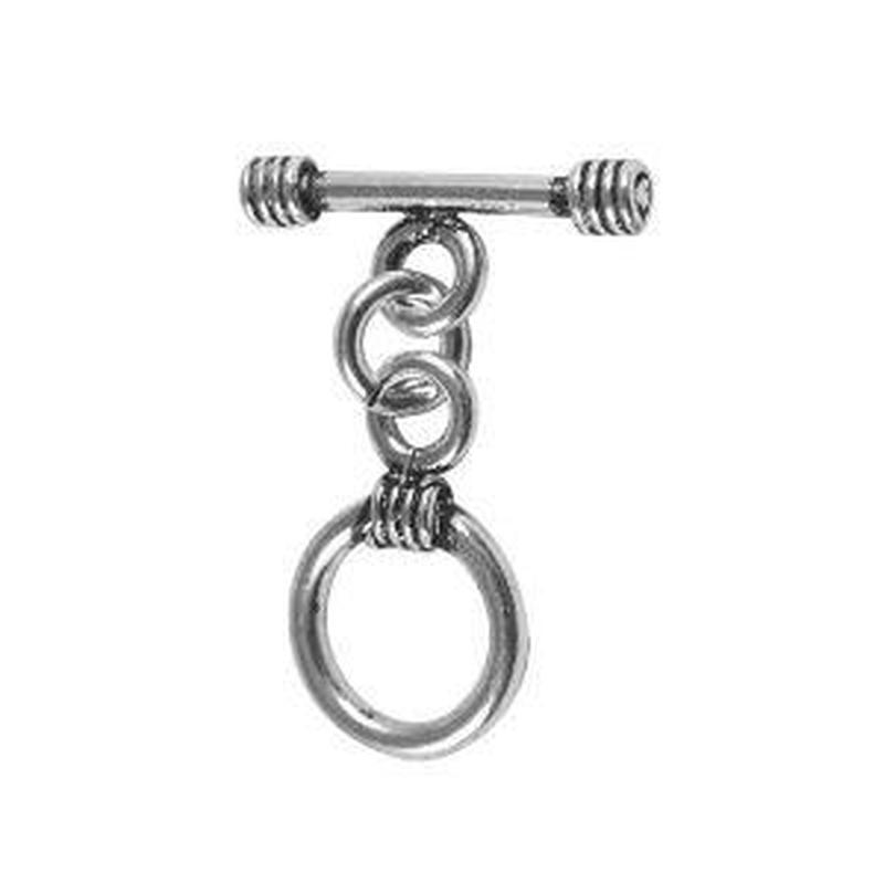 TSF-157 Silver Overlay Toggle Clasp  Bulk Jewelry Findings Handcrafted in India