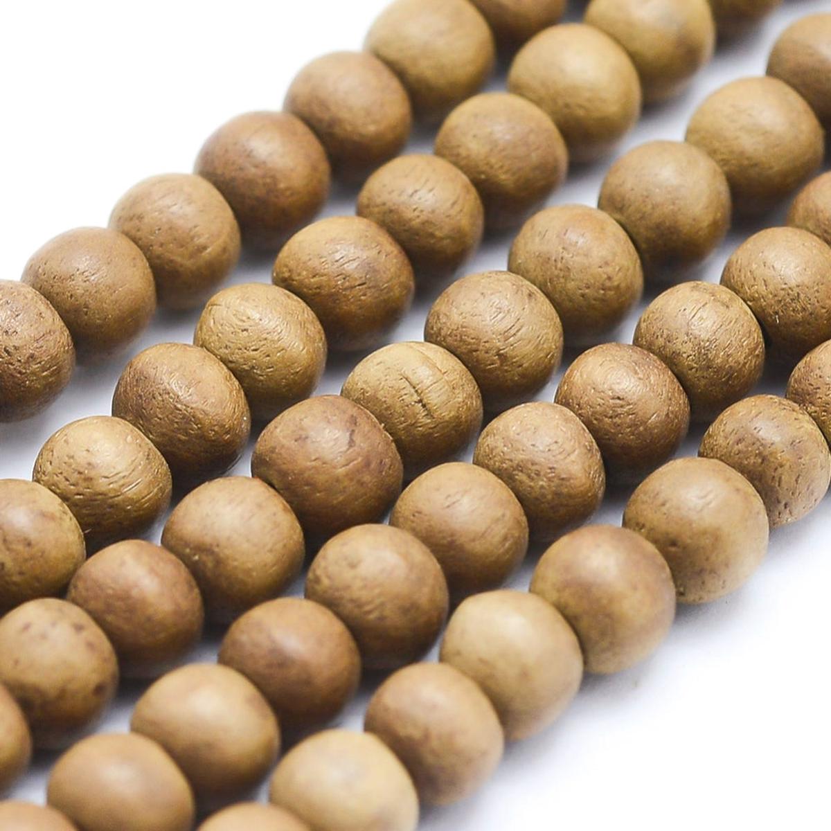 Wood (Camphorwood) rounds (15 Inch Strand)  *See Drop Down for Size Options