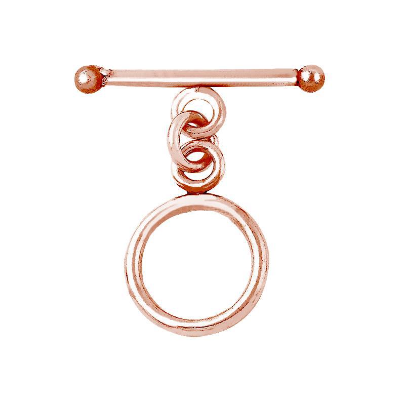 TRG-119 Rose Gold Overlay Toggle Clasp  Handcrafted Simple Jewelry Finding from India