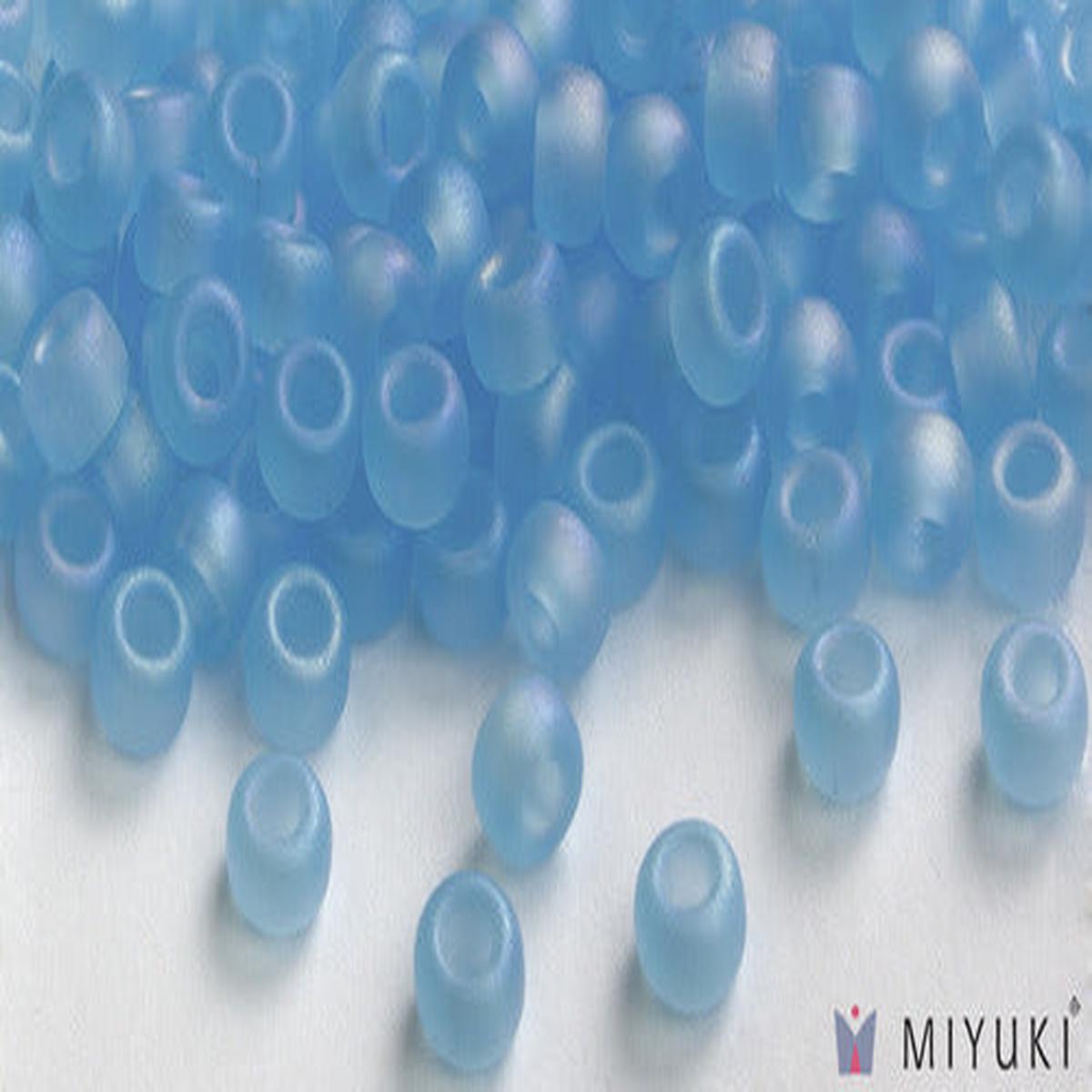 Transparent Frost Light Blue AB Glass Beads