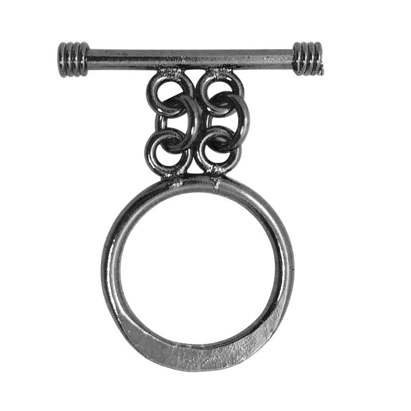 TR-168 Wholesale Black Rhodium Overlay Double Link Toggle Clasp  Handcrafted in India