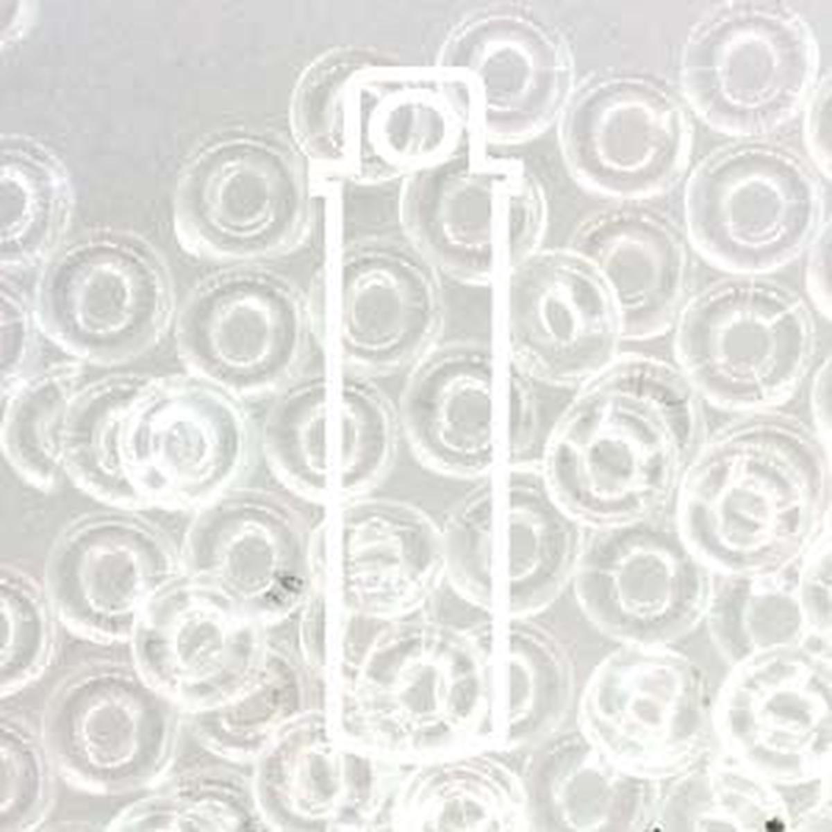O BEADS (3.8X1MM)  CRYSTAL