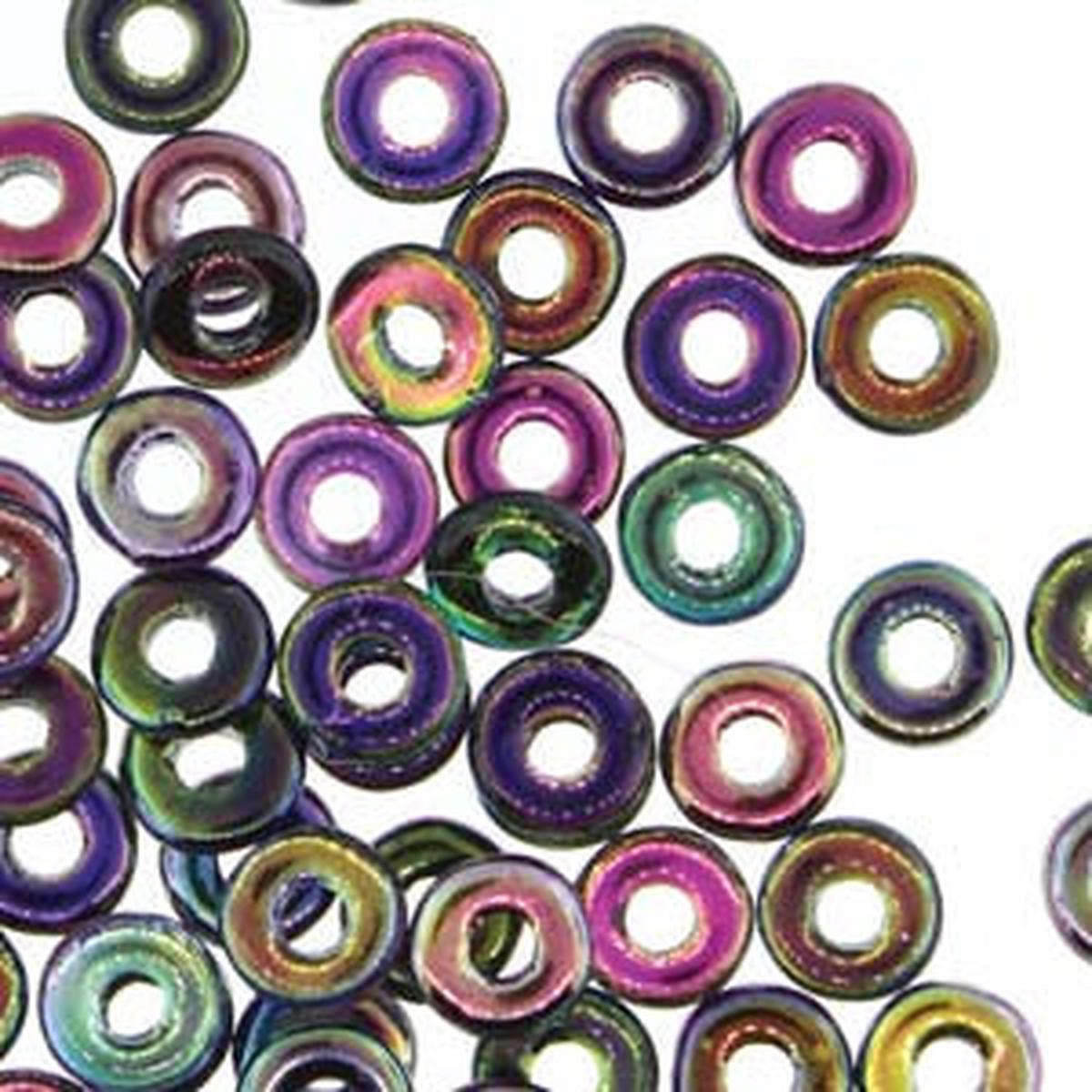 O BEADS (3.8X1MM)  MAGIC BLUE