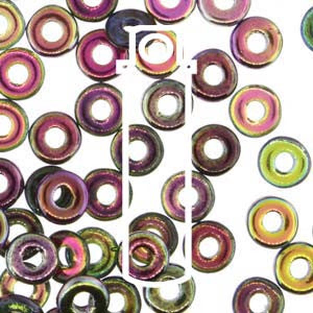 O BEADS (3.8X1MM)  MAGIC PURPLE