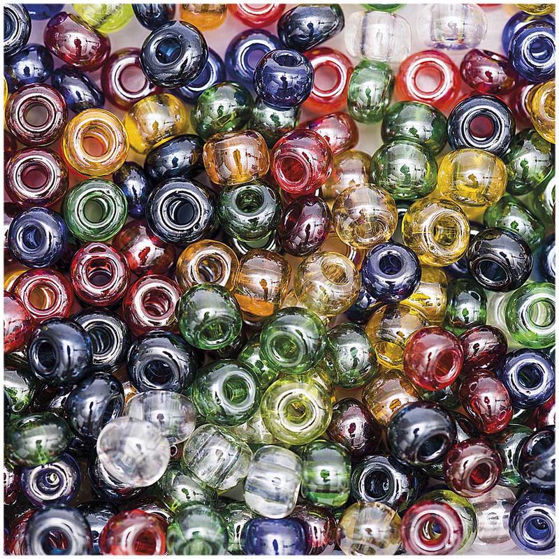 Rico Glass Beads - Transparent Multicoloured