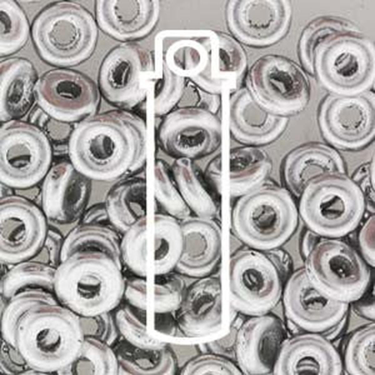 O BEADS (3.8X1MM)  ALUMINUM SILVER