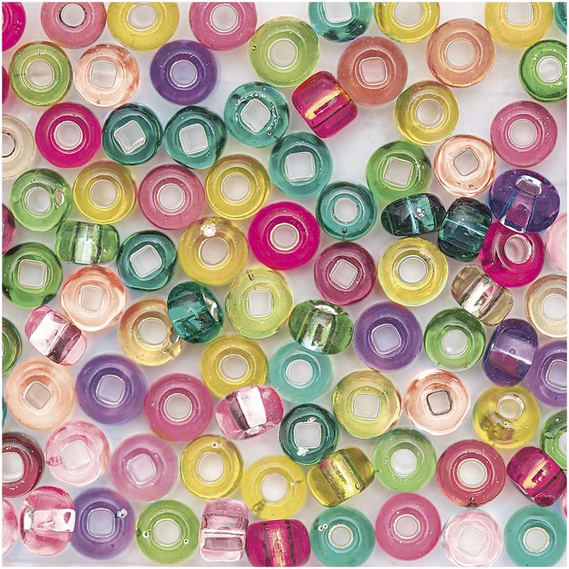 Rico Glass Beads - SilverPastel Colours