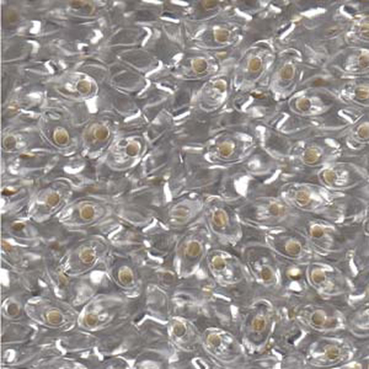 Long Magatama Beads #1 Silver Lined Crystal 8.5g
