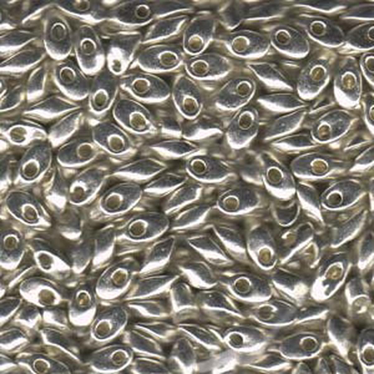 Long Magatama Beads #1051 Galvanized Silver 8.5g