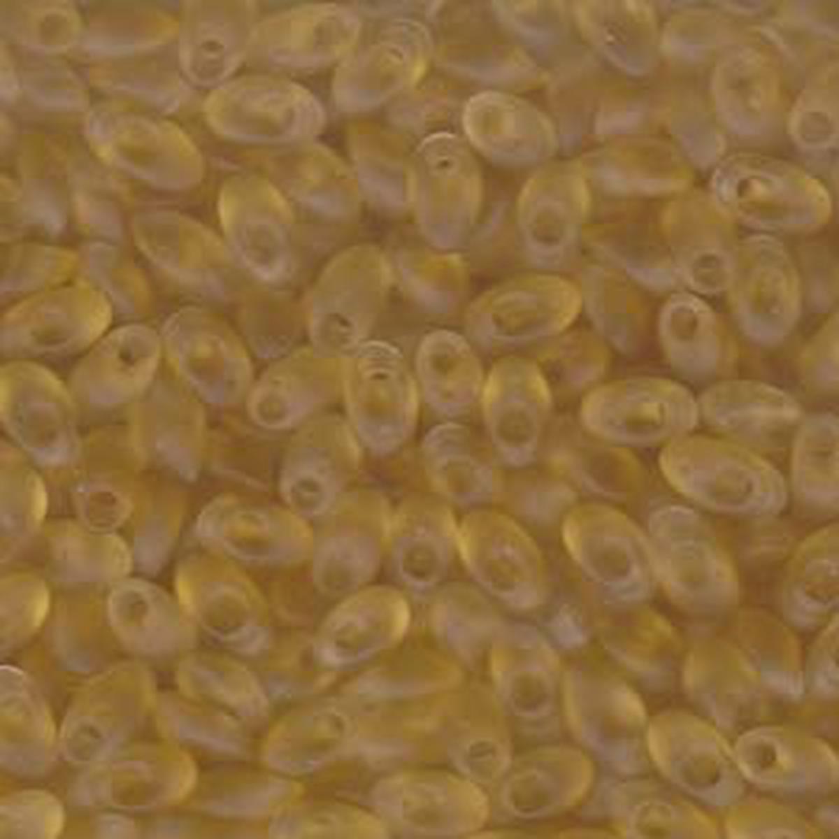 *Long Magatama Beads #132F Light Topaz Matte 8.5g