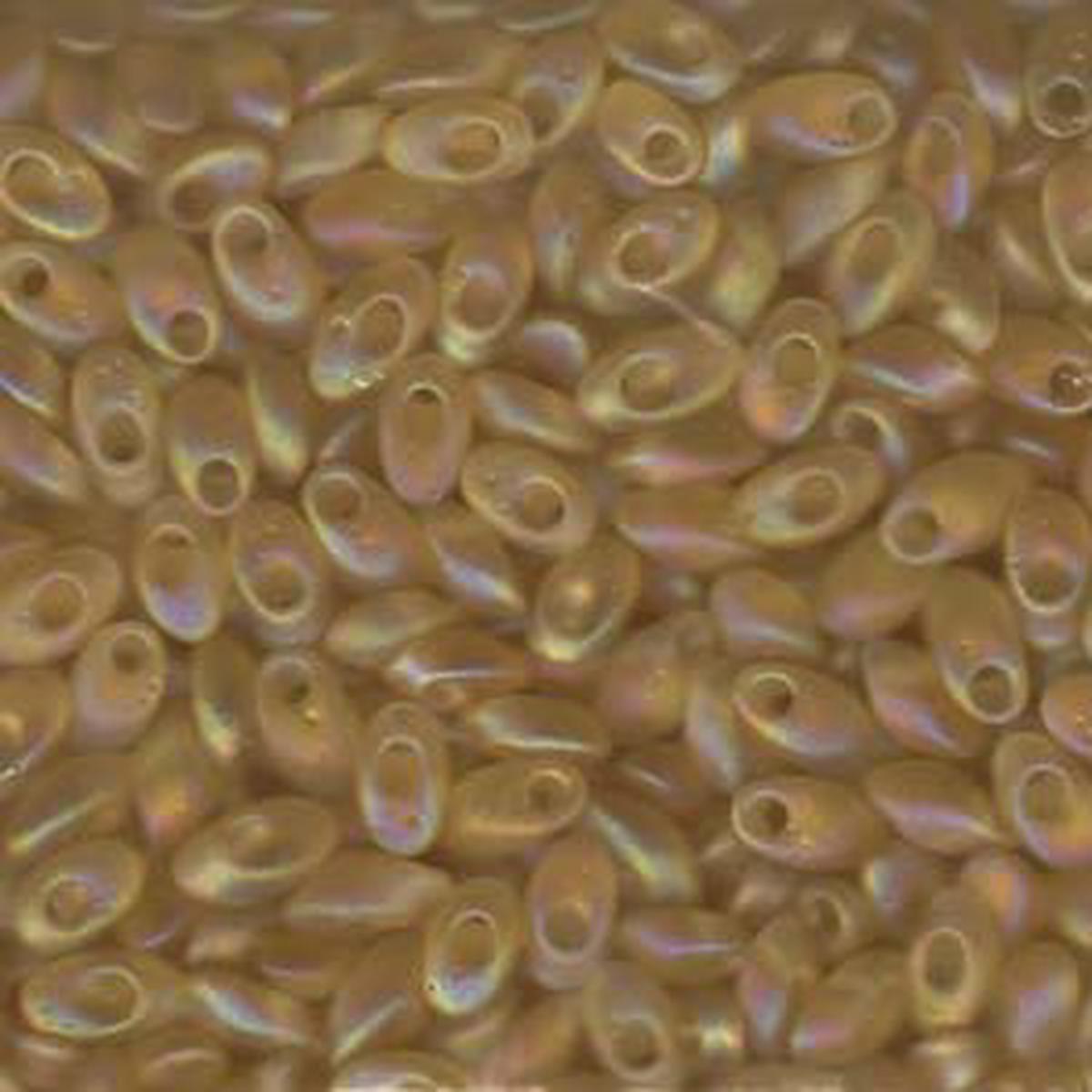 Long Magatama Beads #132FR Light Topaz Matte AB 8.5g