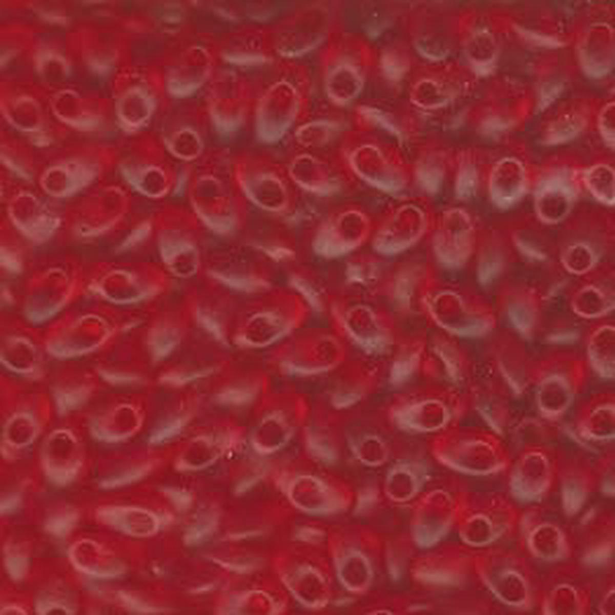 Long Magatama Beads #140F Red Orange Matte 8.5g