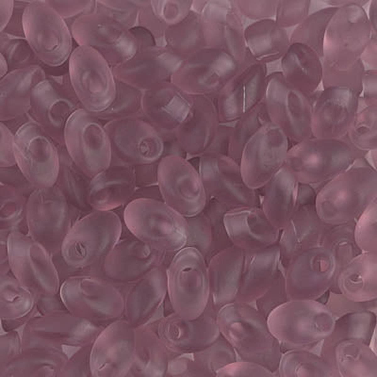 Long Magatama Beads #142F Smoky Amethyst Matte 8.5g