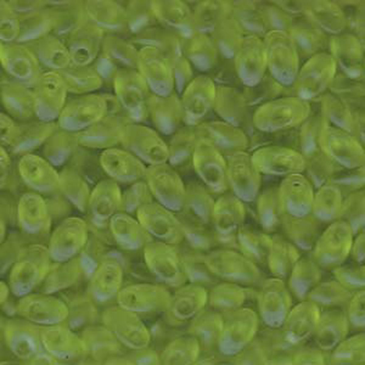 Long Magatama Beads #143F Chartreuse Matte 8.5g