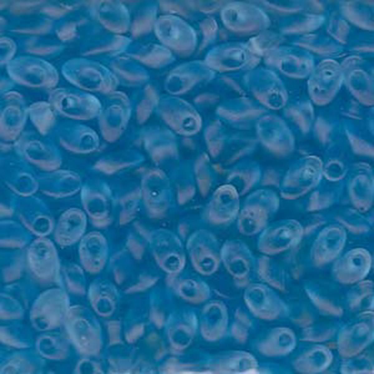 Long Magatama Beads #148F Aqua Matte 8.5g