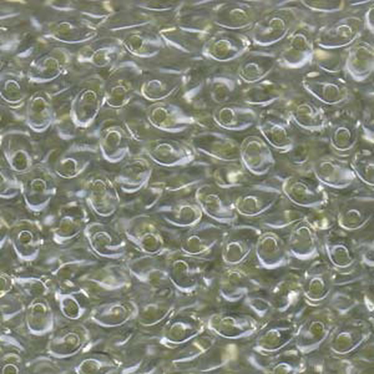 *Long Magatama Beads #1527 Celery Lined Sparkle 8.5g
