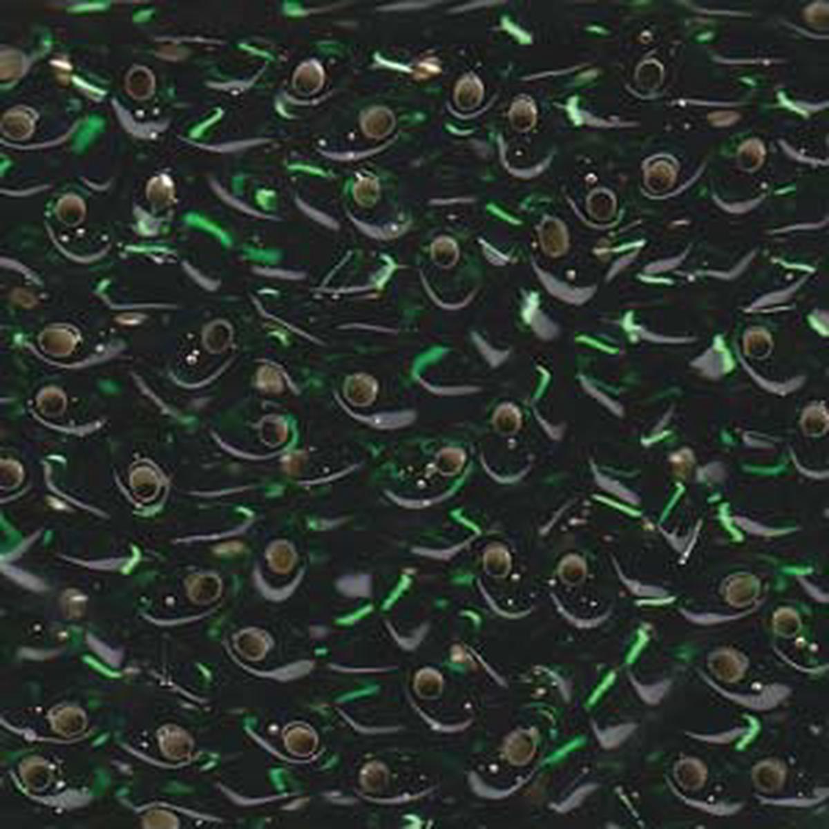 *Long Magatama Beads #16 Silver Lined Green 8.5g