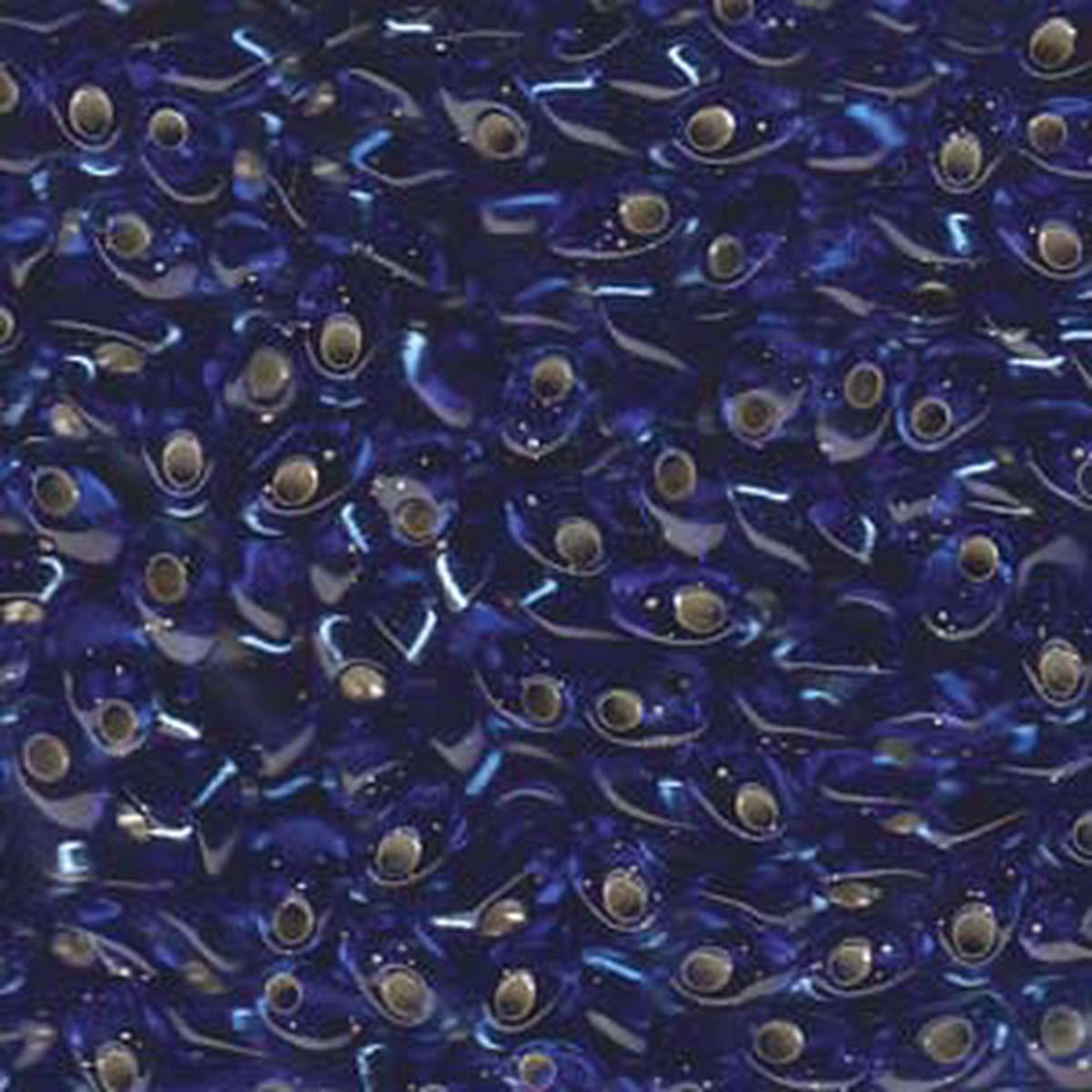 Long Magatama Beads #19 Silver Lined Sapphire 6g