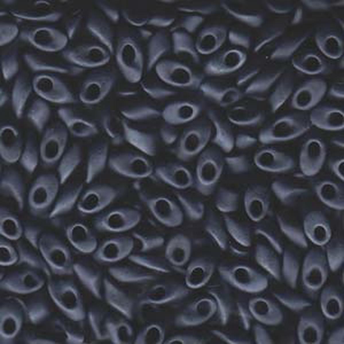 Long Magatama Beads #2001 Gunmetal Matte 8.5g