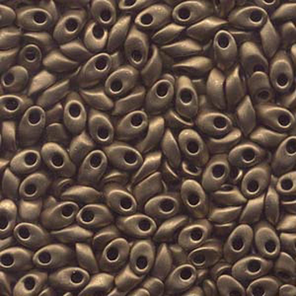 Long Magatama Beads #2006 Met Dark Bronze Matte 6g