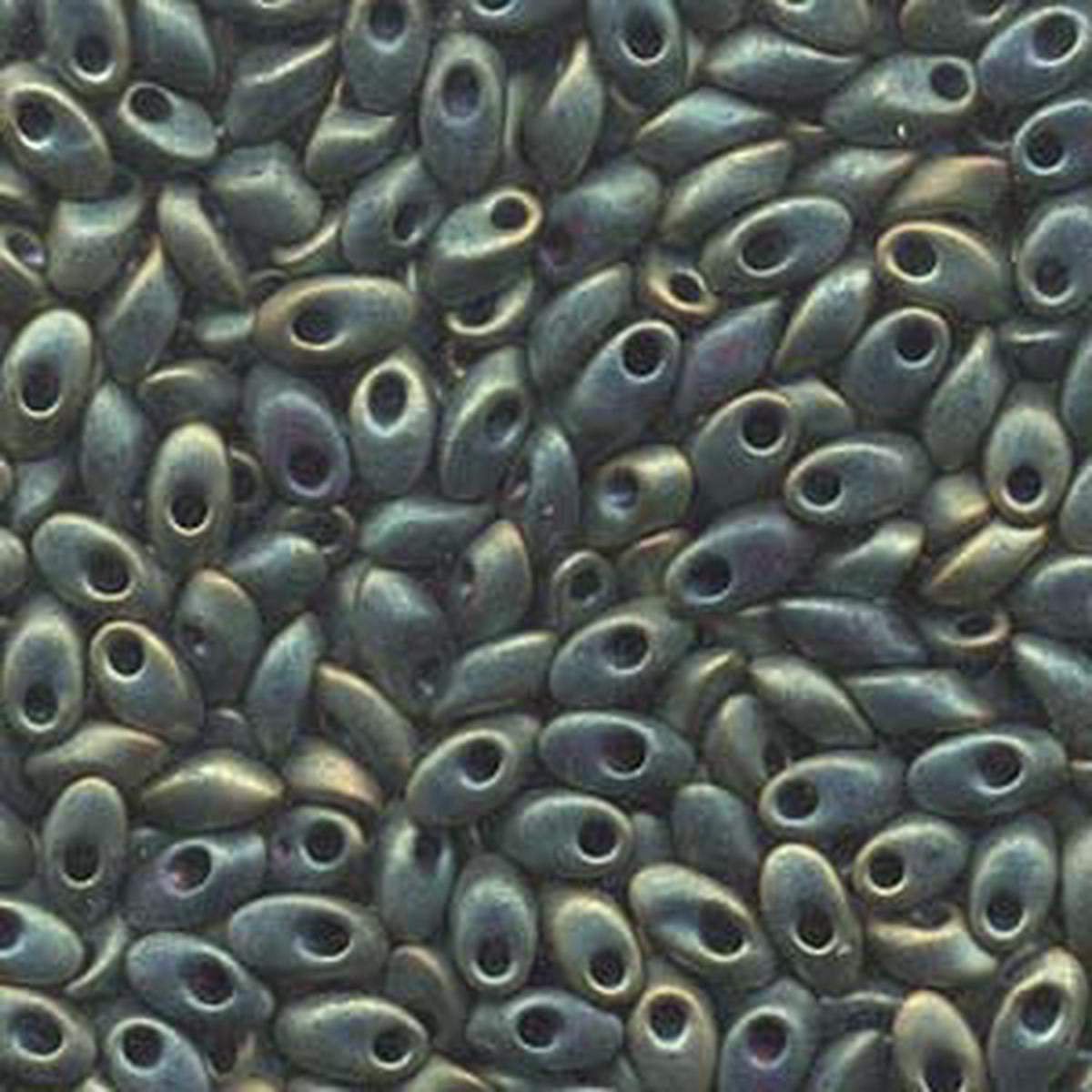 Long Magatama Beads #2008 Metallic Patina Iris Matte 8.5g