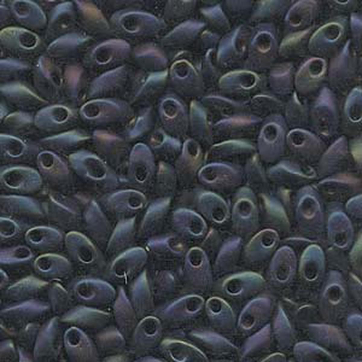 Long Magatama Beads #2014 Purple Iris Matte 8.5g