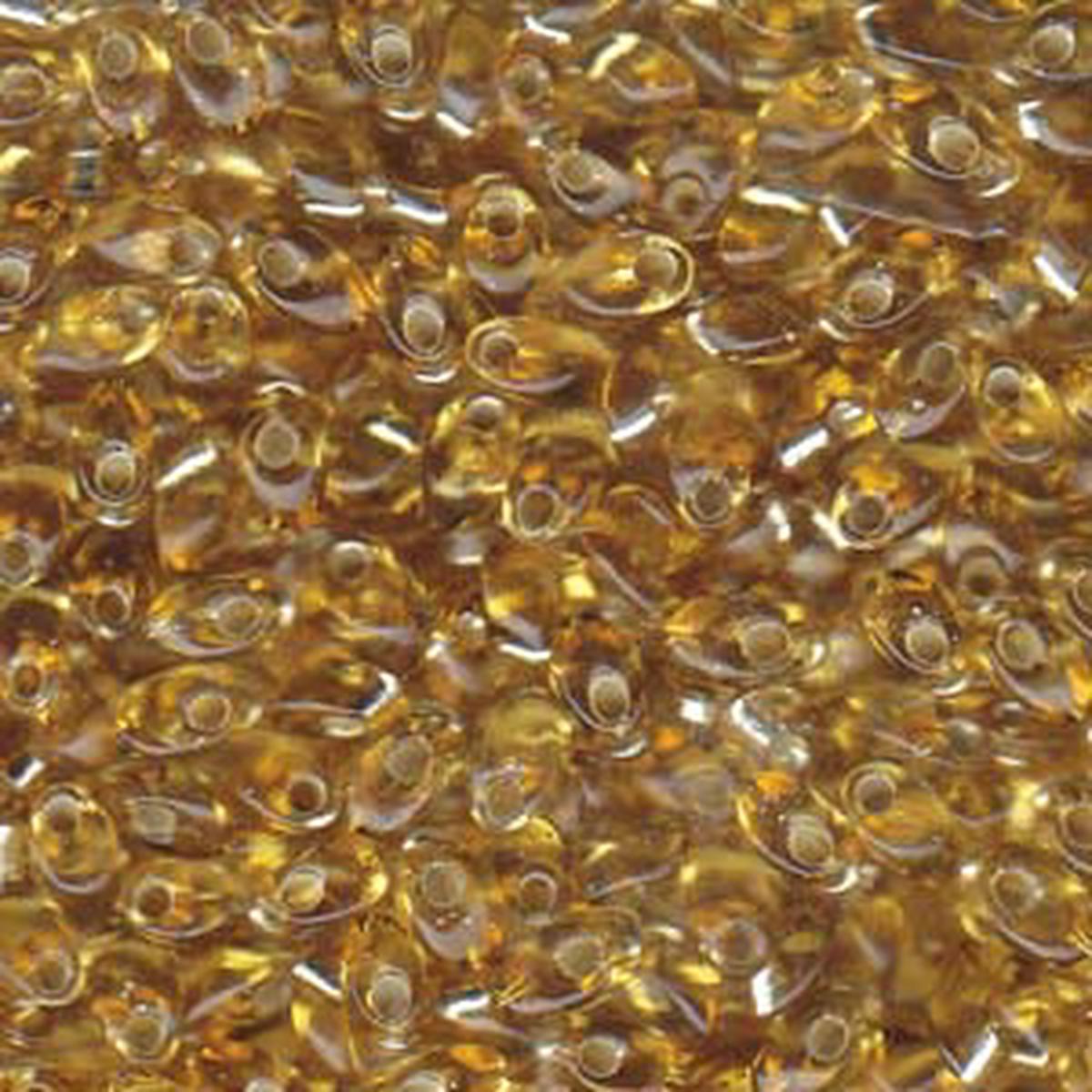 Long Magatama Beads #3 Silver Lined Gold 8.5g