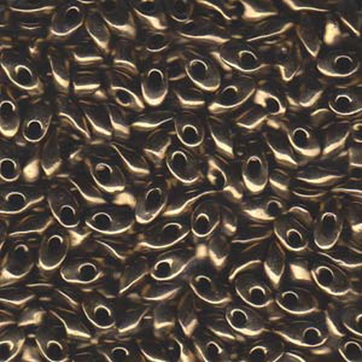 Long Magatama Beads #457 Metallic Dark Bronze 8.5g