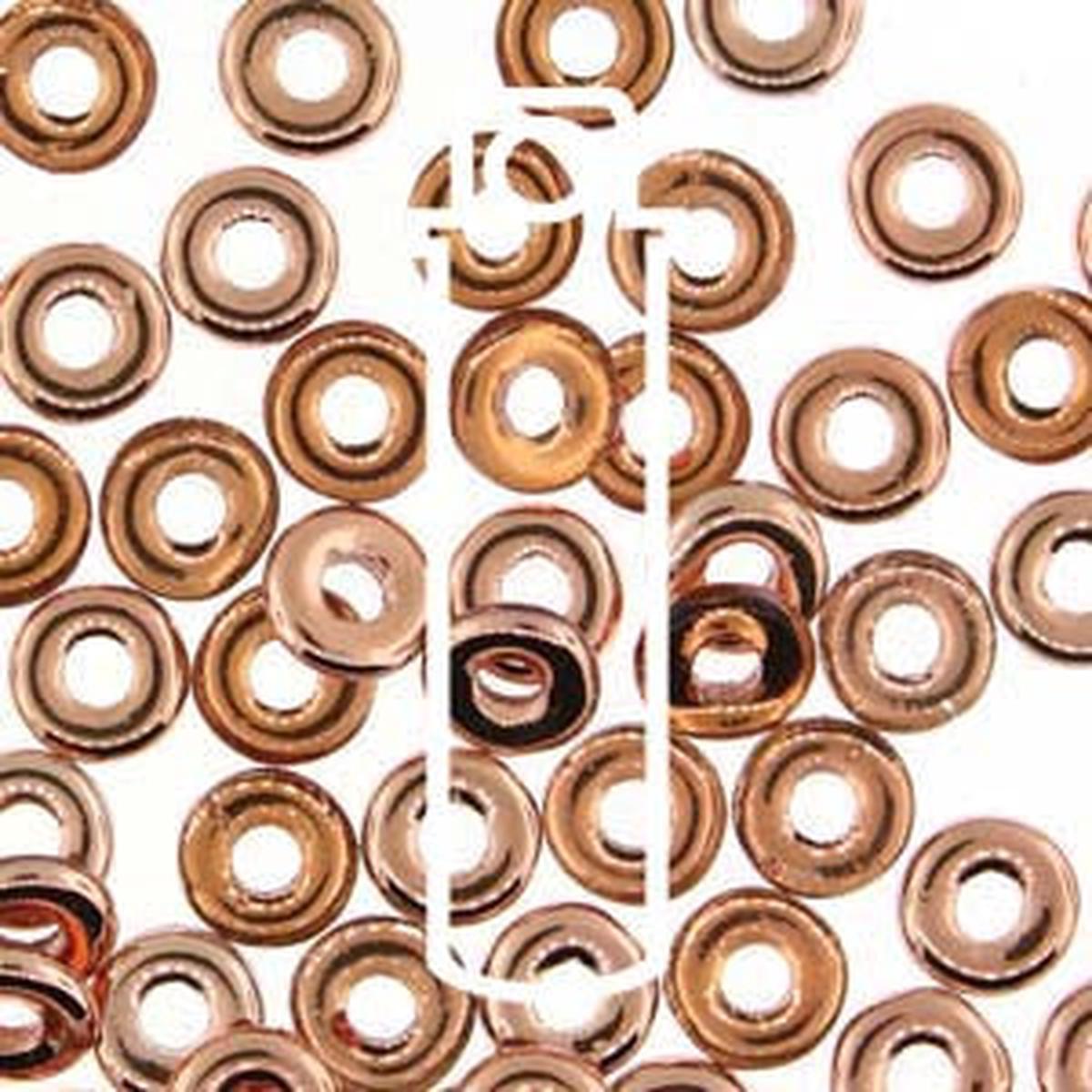 O BEADS (3.8X1MM)  CRYSTAL CAPRI GOLD