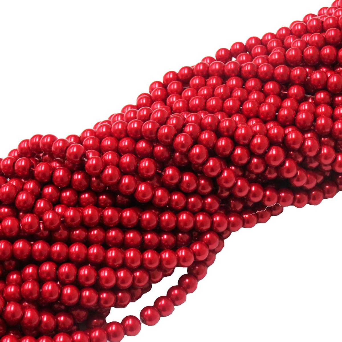 Perlas de Cristal Sintticas, Rojo 1 pieza
