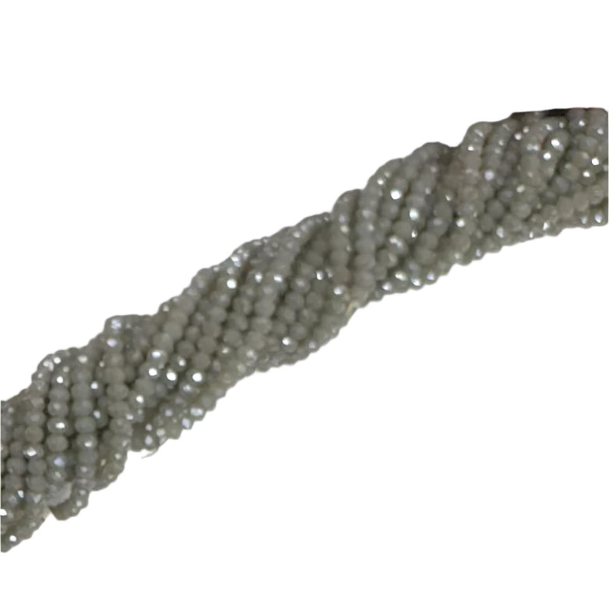 Rondelle de Cristal Gris
