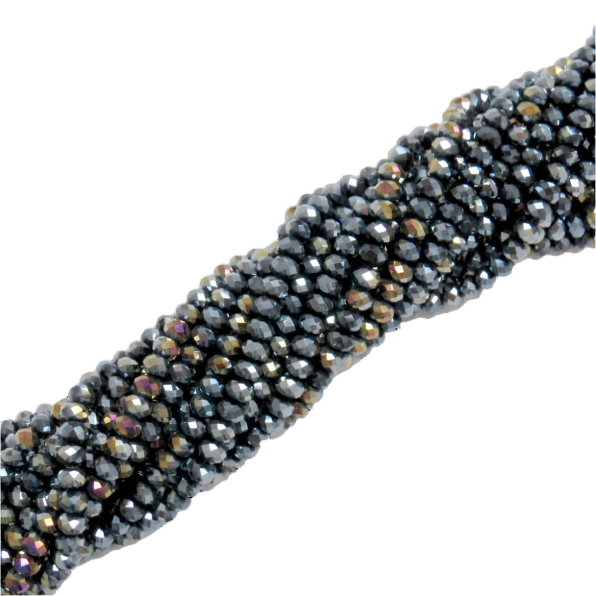 Rondelle de Cristal, Hematite Tornasol AB