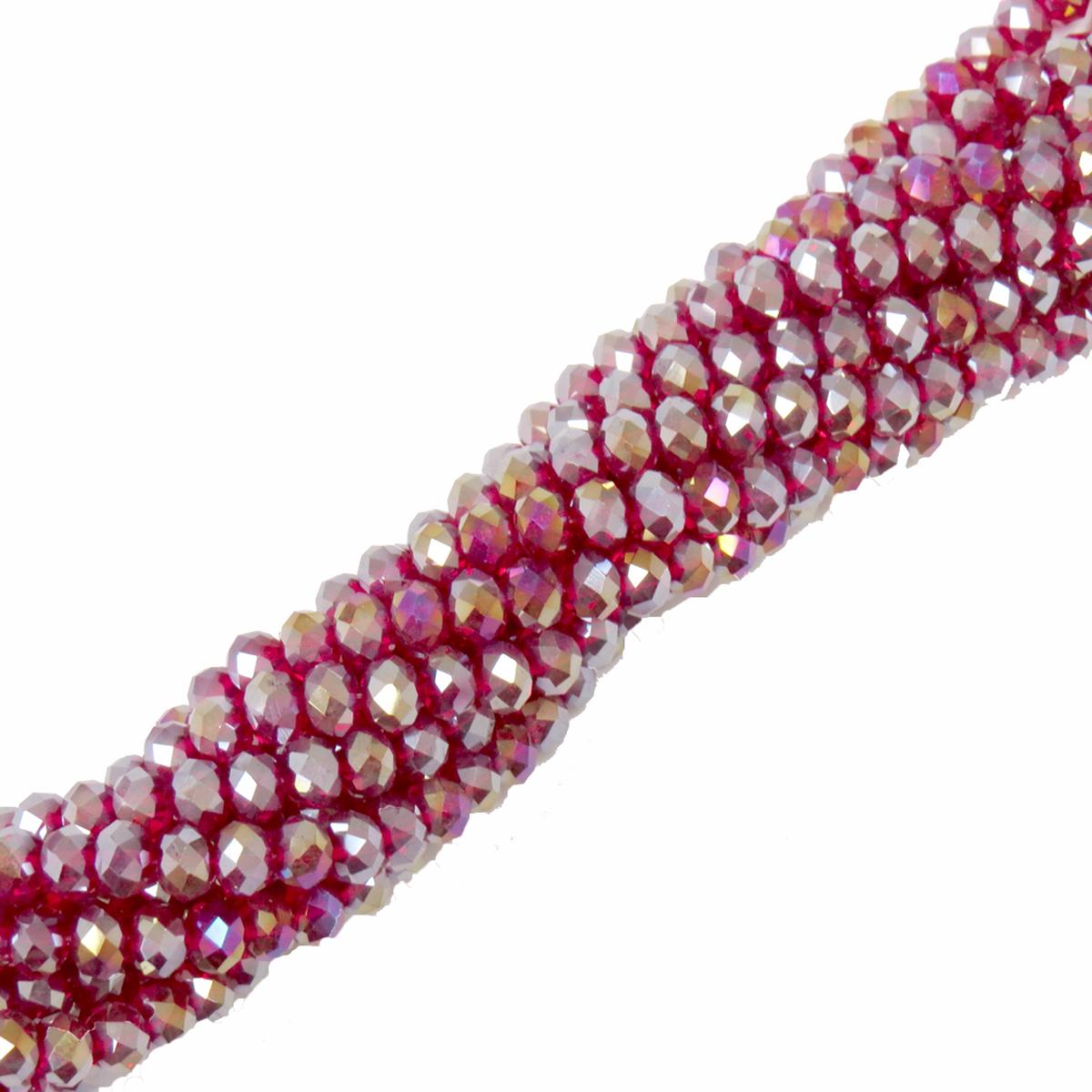 Rondelle de Cristal, Rojo Tornasol AB
