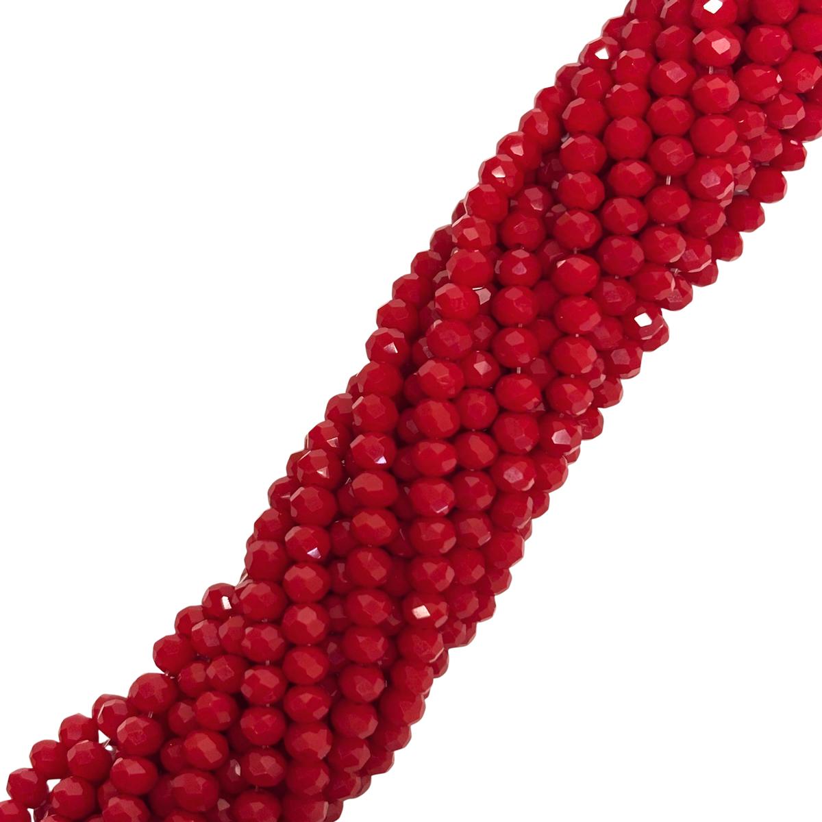 Rondelle de Cristal, Rojo