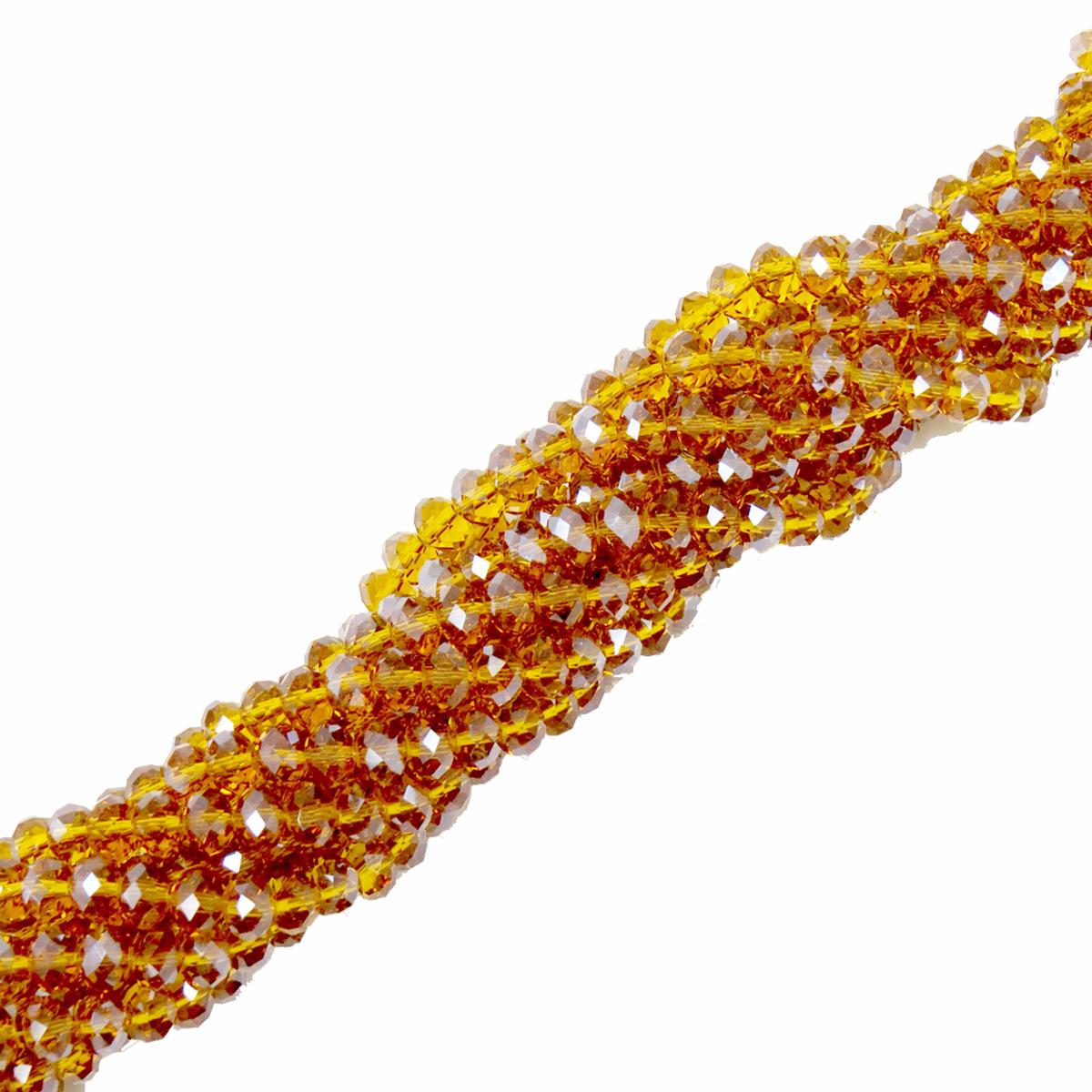Rondelle de Cristal, Topacio Claro