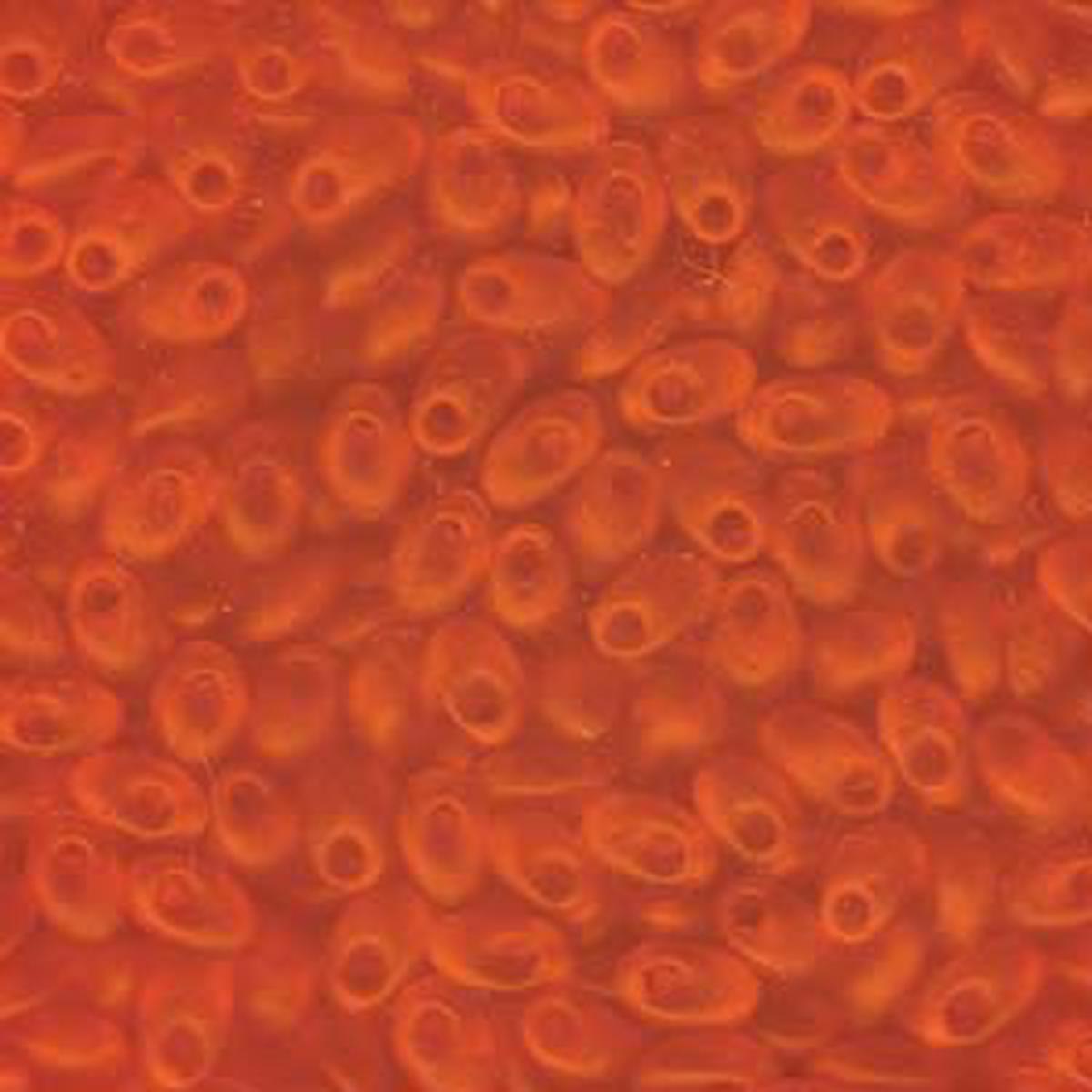 *Long Magatama Beads #138F Orange Matte 8.5g