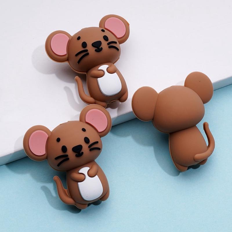 3D Cute Mouse Rat Silicone Focal Beads