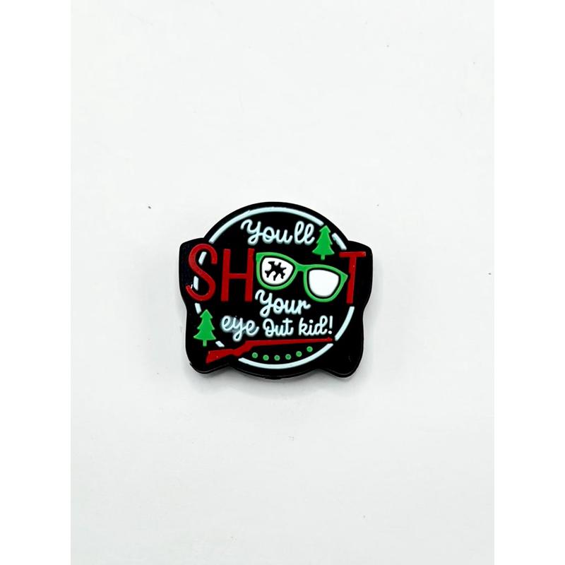Youll Shoot Your Eye Out Kid Christmas Silicone Focal Beads