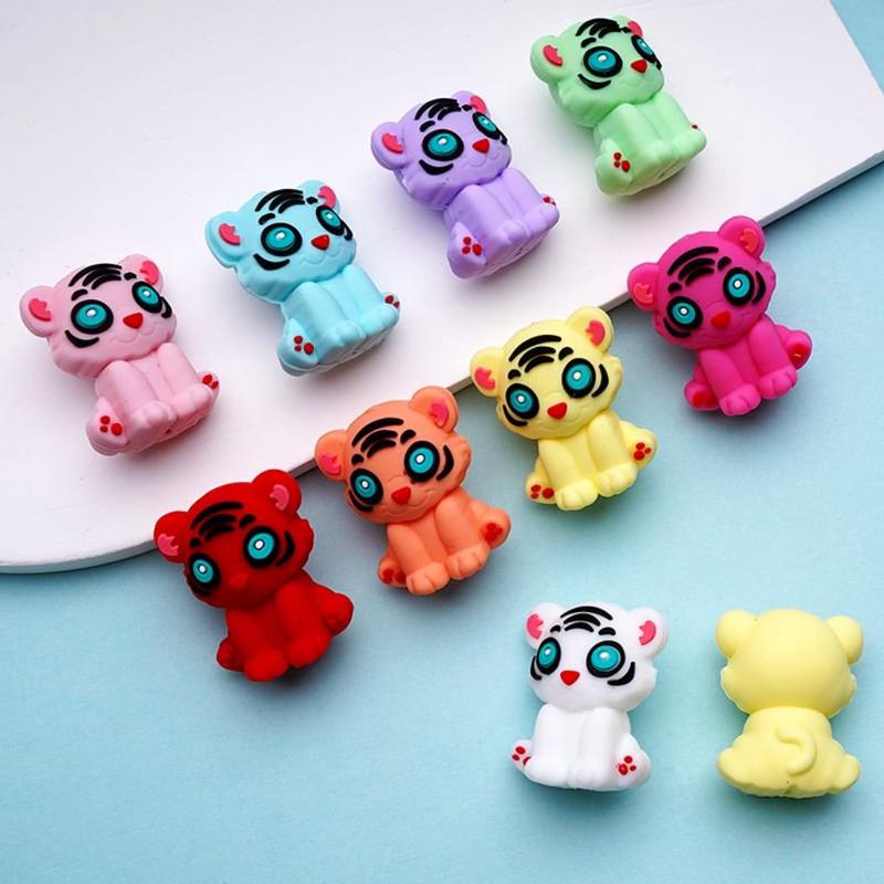 3D Cute Baby PounceBuddy Silicone Focal Beads, Random Mix