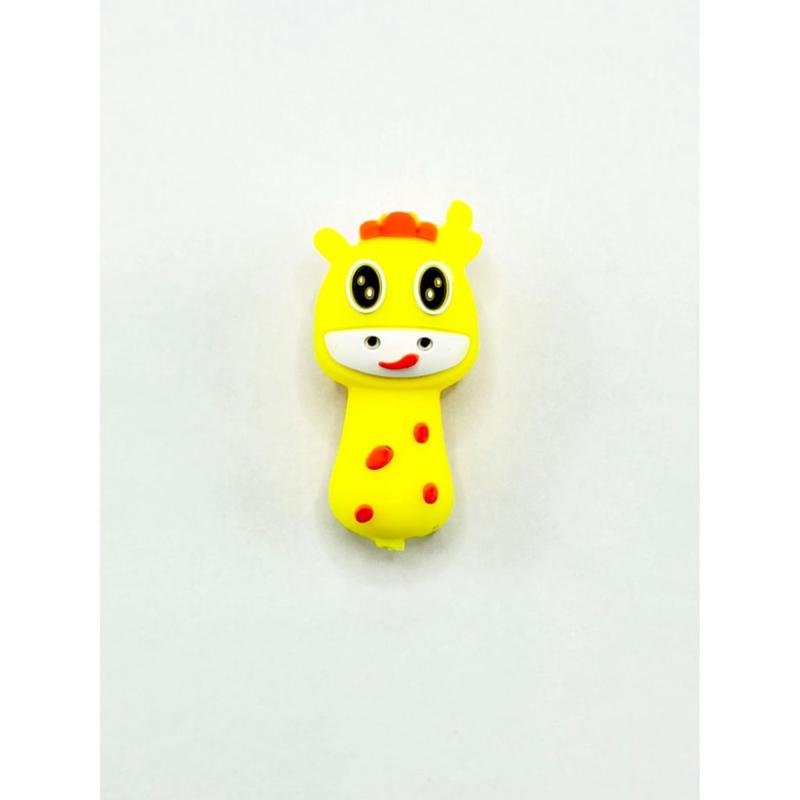 3D Cute Giraffe Silicone Focal Beads