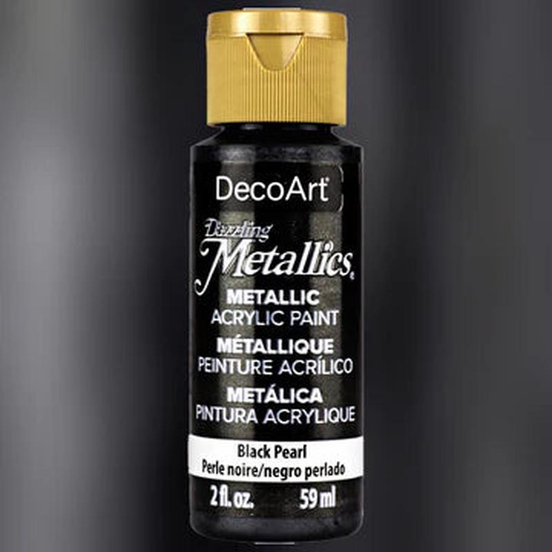 DECOART DAZZLING METALLICS ACRYLIC PAINT 2OZ BLACK PRL - DM DA127