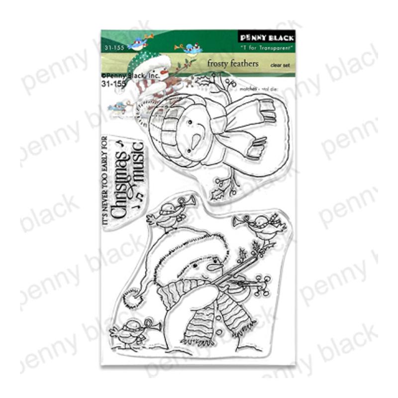 Penny Black Clear Stamps - Frosty Feathers