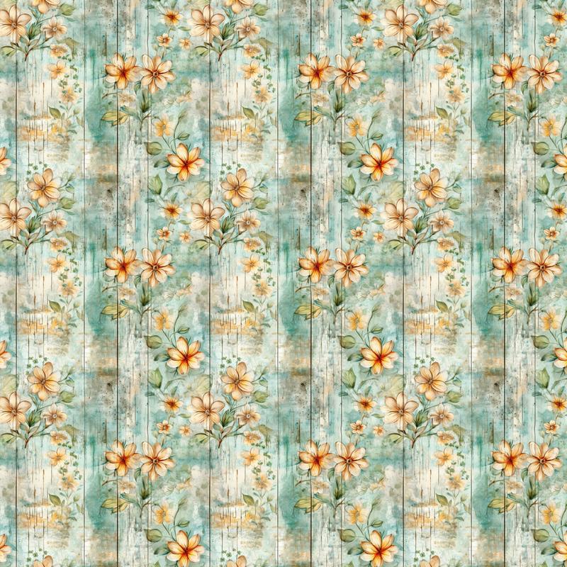 Shabby Rustique Pattern 1 Quilting Cotton Fabric