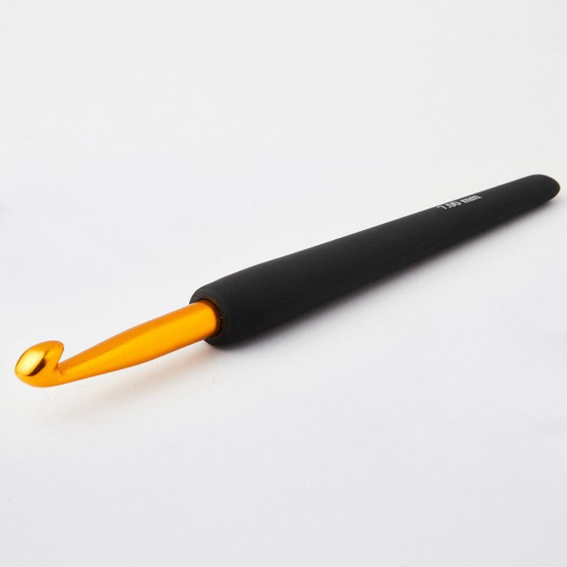 KnitPro Gold Aluminum Hook with Soft Handle
