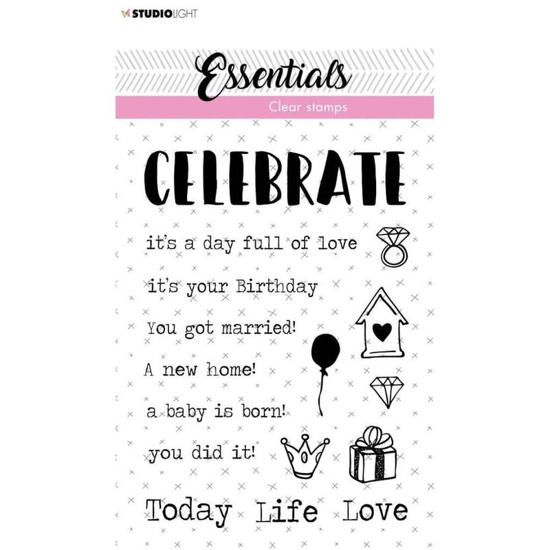 Studio Light Clear Stamp Nr. 521, Celebrate*