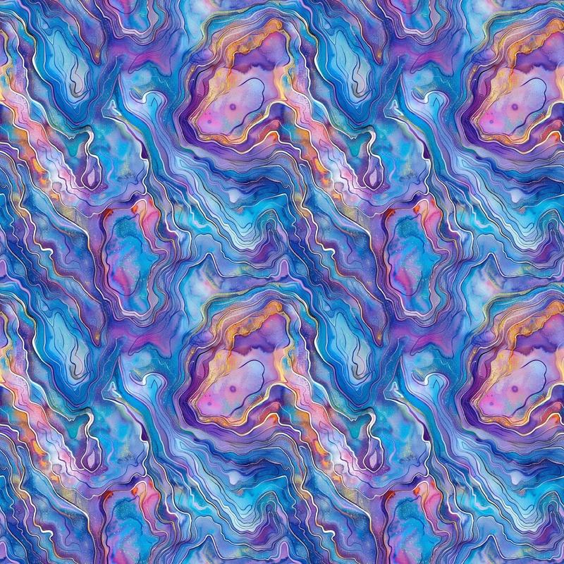 Abalones Pattern 5 Quilting Cotton Fabric